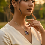 Load image into Gallery viewer, 925 Silver Amethyst Pendant for Women | Gemstone Jewelry