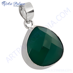 Load image into Gallery viewer, 925 Silver Green Onyx Teardrop Pendant for Women | Gift