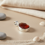 Load image into Gallery viewer, 925 Silver Red Carnelian Pendant for Women | Gemstone Jewelry