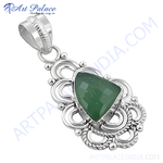 Load image into Gallery viewer, 925 Silver Green Gemstone Pendant for Women | Fashion Jewelry