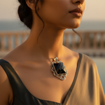 Load image into Gallery viewer, 925 Silver Black Onyx Pendant for Women | Gemstone Jewelry