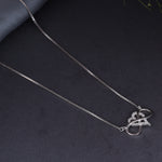 Load image into Gallery viewer, 18K gold plated 925 silver mangalsutra with black beads and pear-shaped pendant.