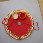 Load image into Gallery viewer, Floral Mandala 925 Sterling Silver Rakhi with CZ for Brother