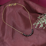 Load image into Gallery viewer, gold plating Chain Black Bead Necklace for Women | Minimalist Jewelry