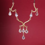 Load image into Gallery viewer, gold plating Amethyst Teardrop Pendant Necklace | Gift for Her