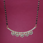 Load image into Gallery viewer, Diamond Mangalsutra Necklace | Black Bead Chain, Gift for Women
