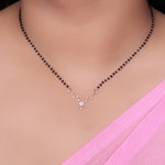 Load image into Gallery viewer, Rose gold plating Mangalsutra Necklace | Black Bead Bridal Jewelry