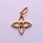 Load image into Gallery viewer, Gold Plated Four-Petal Flower Pendant Charm for Necklace