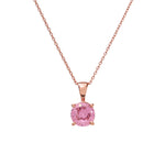 Load image into Gallery viewer, Rose gold plating Pink Gemstone Pendant Necklace for Women | Gift Jewelry