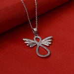 Load image into Gallery viewer, 925 Silver Angel Wing Pendant Necklace | Women's Jewelry Gift