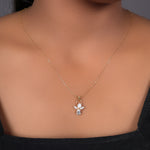 Load image into Gallery viewer, gold plating Angel Pendant Necklace | Cubic Zirconia | Women's Gift