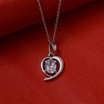 Load image into Gallery viewer, 925 Silver Heart Pendant Necklace with White Stone | Women's Gift