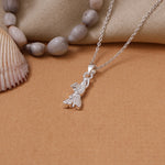 Load image into Gallery viewer, Detailed Silver Krishna Bansuri Pendant with Chain