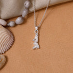 Load image into Gallery viewer, Detailed Silver Krishna Bansuri Pendant with Chain