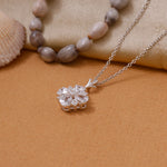 Load image into Gallery viewer, 925 Silver Cubic Zirconia Flower Pendant Necklace for Women