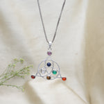 Load image into Gallery viewer, 925 Sterling Silver Celtic Knot Chakra Stone Pendant Necklace