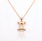 将图像加载到图库查看器中, Gemini Zodiac Necklace Gold Plated 925 Silver Astrology Pendant