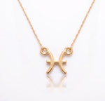 Load image into Gallery viewer, Pisces Zodiac Sign Necklace | Gold Plated 925 Silver Astrology Jewelry