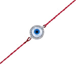 Load image into Gallery viewer, Evil Eye Rakhi for Brother in 925 Sterling Silver with CZ