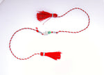 将图像加载到图库查看器中, Evil Eye Feather Rakhi in 925 Silver with Zircon for Brother