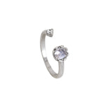 Load image into Gallery viewer, 925 Silver Open Ring with Cubic Zirconia | Women's Jewelry