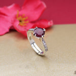 Load image into Gallery viewer, 925 Silver Ruby Ring for Women | Gemstone Jewelry Gift
