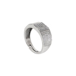 Load image into Gallery viewer, Silver Geometric Adjustable Ring | Men's Fashion Jewelry Gift