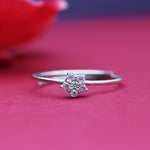 Load image into Gallery viewer, 925 Silver Flower Nose Ring with Cubic Zirconia | Piercing Jewelry