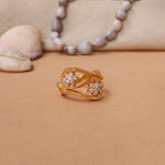 Load image into Gallery viewer, gold plating Floral Diamond Ring for Women | Luxury Jewelry Gift
