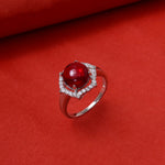 Load image into Gallery viewer, Silver Ruby Ring for Women | Gemstone Ring | Gift