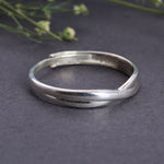 Load image into Gallery viewer, 925 Sterling Silver Adjustable Crossover Band Ring for Daily Wear
