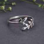 Load image into Gallery viewer, 925 Sterling Silver Olive Branch Wrap Ring for Women | Minimalist Band