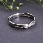 Load image into Gallery viewer, 925 Sterling Silver Adjustable Open Ring with Pave Zircon Stones