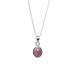 Load image into Gallery viewer, 925 Silver Rhodochrosite Jewelry Set | Gemstone Earrings & Necklace for Women