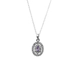 Load image into Gallery viewer, 925 Silver Amethyst Jewelry Set | Stud Earrings, Pendant, Ring