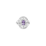 Load image into Gallery viewer, 925 Silver Amethyst Jewelry Set | Stud Earrings, Pendant, Ring