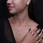 Load image into Gallery viewer, 925 Silver Heart Jewelry Set (Earrings, Necklace & Ring) | Gift