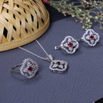Load image into Gallery viewer, 925 Silver Red Gemstone Jewelry Set for Women | Gift