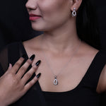 Load image into Gallery viewer, 925 Silver Teardrop Earrings & Necklace Set | Gift for Her