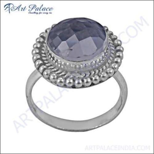 Crystal Gemstone German Silver Ring Stunnig Gemstone Ring 925 Silver Ring