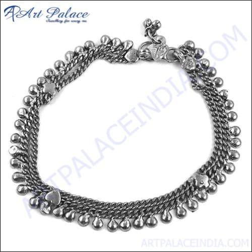 Beautiful German Silver Ankelets for Girl's Pretty Silver Anklet 925 Silver Anklet