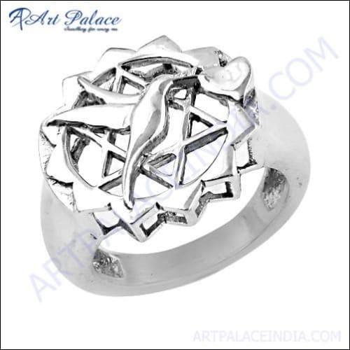 Exclusive Plain Silver Ring in Bird Style