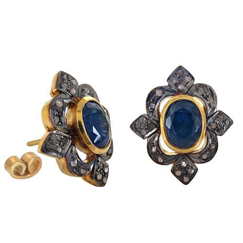 Gold Plated Diamond Earring Victorian Jewellery Comfortable Victorian Earrings Victorian Earrings