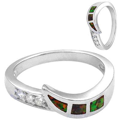 High Quality Adjustable Cubic Zirconia Gemstone Ring Colorful Inlay Rings Adorable Inlay Rings