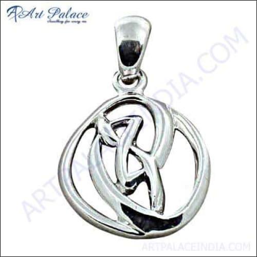 High Quality Sterling Plain Antique Design In Silver Pendant