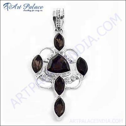 New Arrival Fashionable Design In German Silver Pendant Jewelry With Precious Gemstone