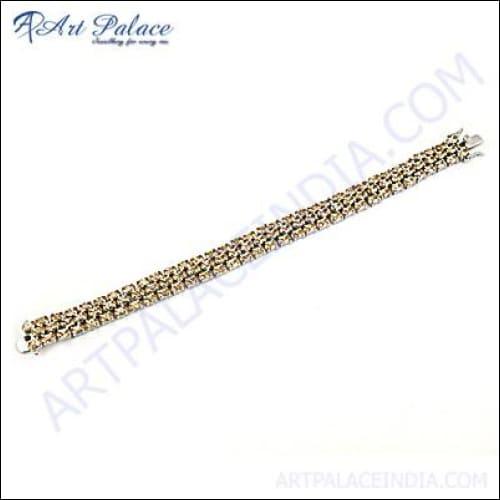 Sensational Pitch Zirconia Gemstone Silver Bracelet Gorgeous Cz Bracelet Newest Cz Bracelet