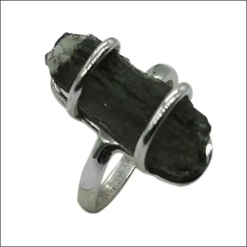 Moldavite Silver Ring