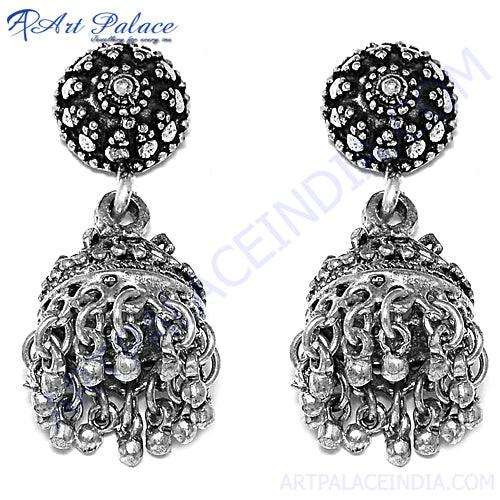 Traditional Jhumka Style German Silver Earring