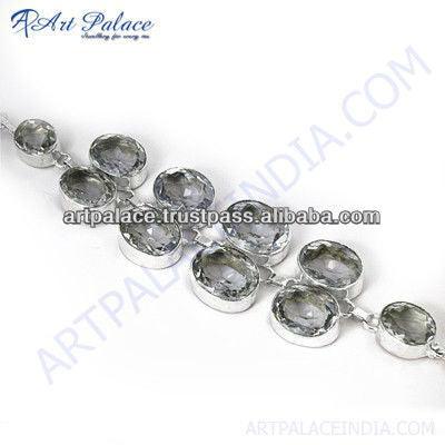 Trendy Charm Crystal Gemstone German Silver Bracelet Crystal Gemstone Bracelet Rare Gemstone Bracelet
